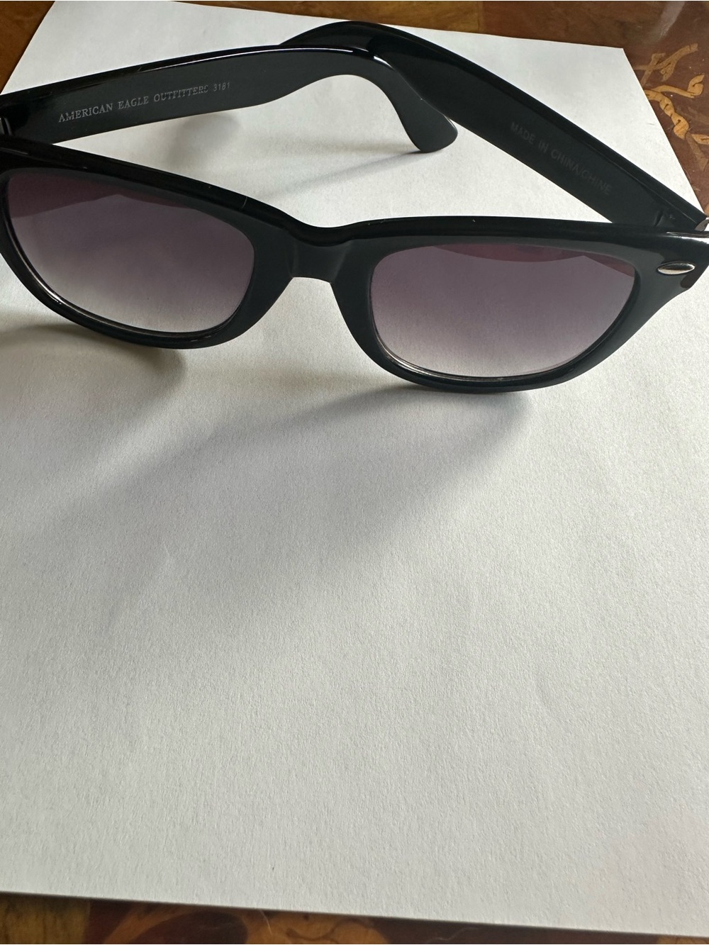American Eagle Outfitters Black Sunglasses with Gradient Gray Lenses